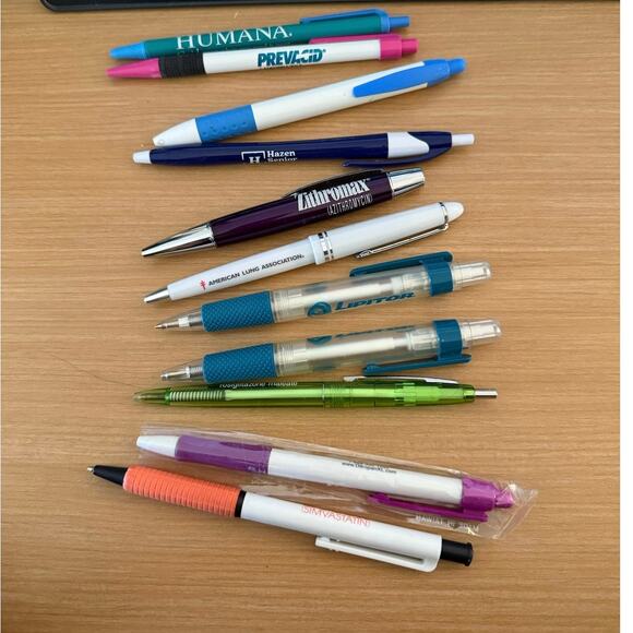 Pen Lot - Pharmaceuticals Drug Purple Green Orange 11 pens Z Pack - Picture 5 of 7